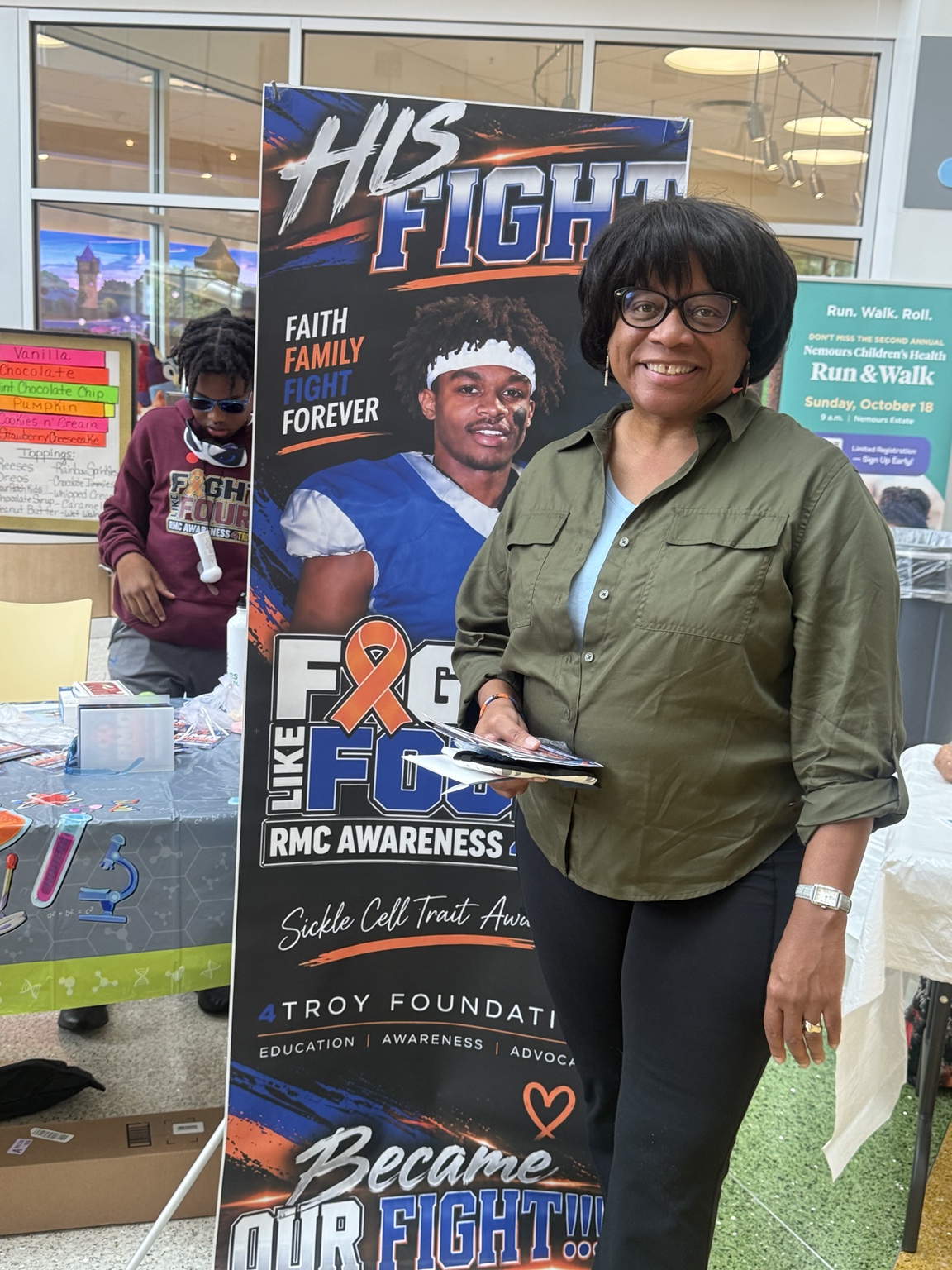 Supporter at the 4Troy outreach display